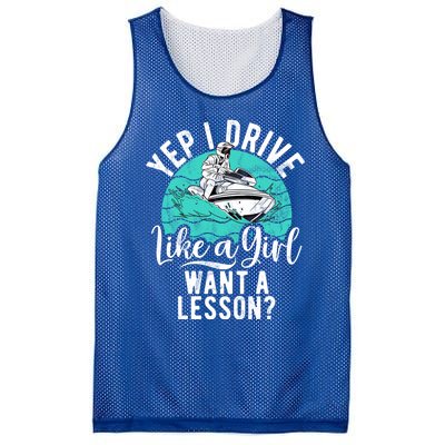 Jet Ski Driver Drive Like A Water Sports Jet Ski Gift Mesh Reversible Basketball Jersey Tank