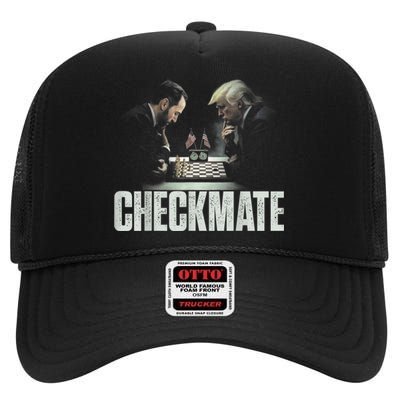 Jack Smith Donald Trump Checkmate Vintage Retro Political High Crown Mesh Back Trucker Hat