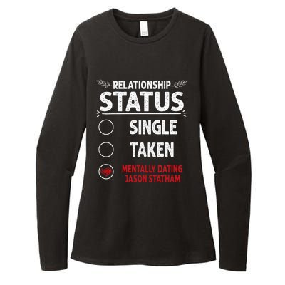 J. Statham Dating Relationship Status Womens CVC Long Sleeve Shirt