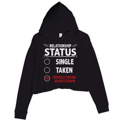 J. Statham Dating Relationship Status Crop Fleece Hoodie