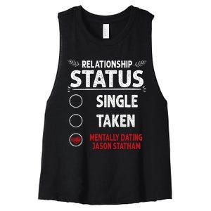 J. Statham Dating Relationship Status Women's Racerback Cropped Tank