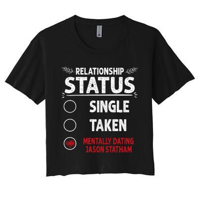 J. Statham Dating Relationship Status Women's Crop Top Tee