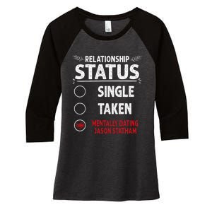 J. Statham Dating Relationship Status Women's Tri-Blend 3/4-Sleeve Raglan Shirt