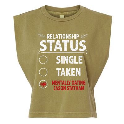 J. Statham Dating Relationship Status Garment-Dyed Women's Muscle Tee