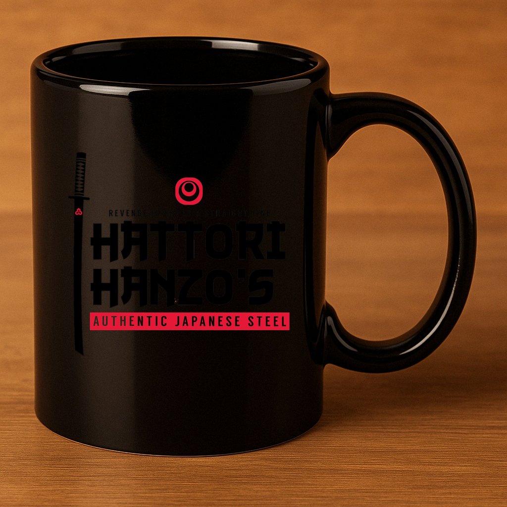 Japanese Steel Dark Version 11oz C Handle Ceramic Mug