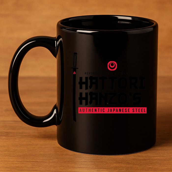 Japanese Steel Dark Version 11oz C Handle Ceramic Mug