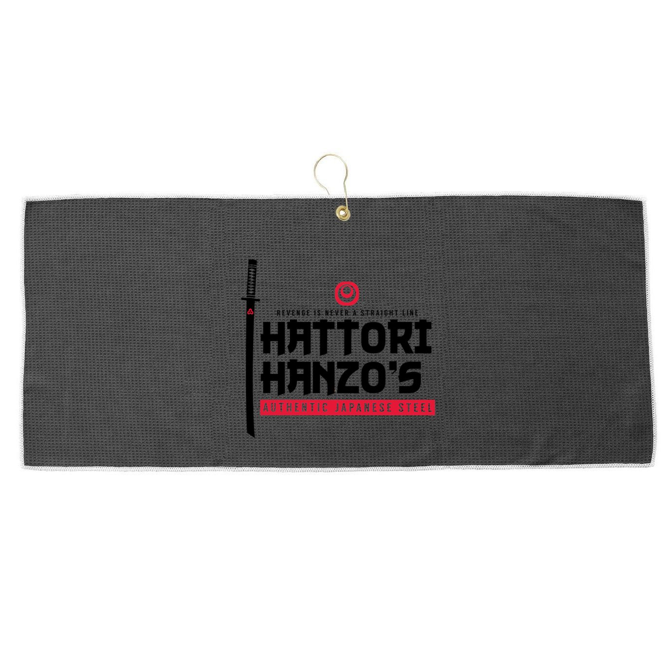 Japanese Steel Dark Version Large Microfiber Waffle Golf Towel