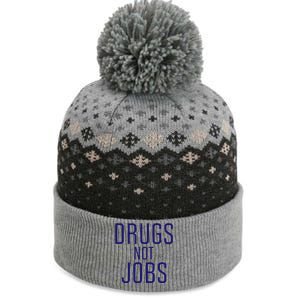 J. Spaceman Drugs Not Jobs The Baniff Cuffed Pom Beanie