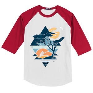 Joshua Sunset Desert Sunset Kids Colorblock Raglan Jersey