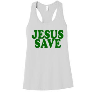 Jesus Saves Design Women's Racerback Tank