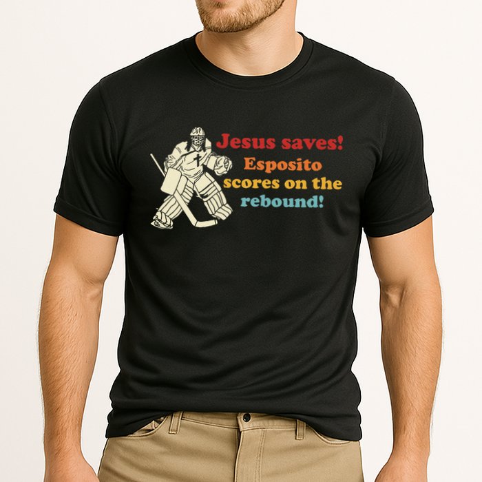 Jesus Saves Esposito Scores On The Rebound Performance Shirt