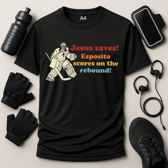 Jesus Saves Esposito Scores On The Rebound Performance Shirt