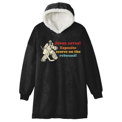 Jesus Saves Esposito Scores On The Rebound Hooded Wearable Blanket