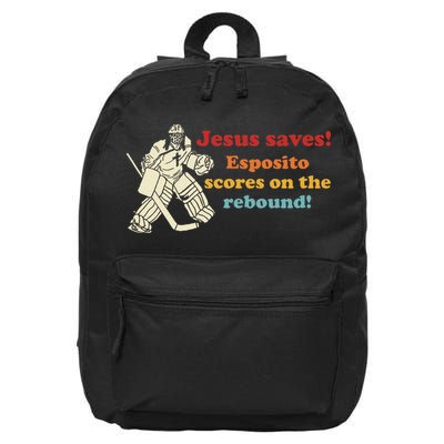 Jesus Saves Esposito Scores On The Rebound 16 in Basic Backpack