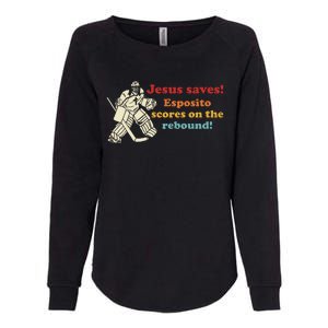 Jesus Saves Esposito Scores On The Rebound Womens California Wash Sweatshirt