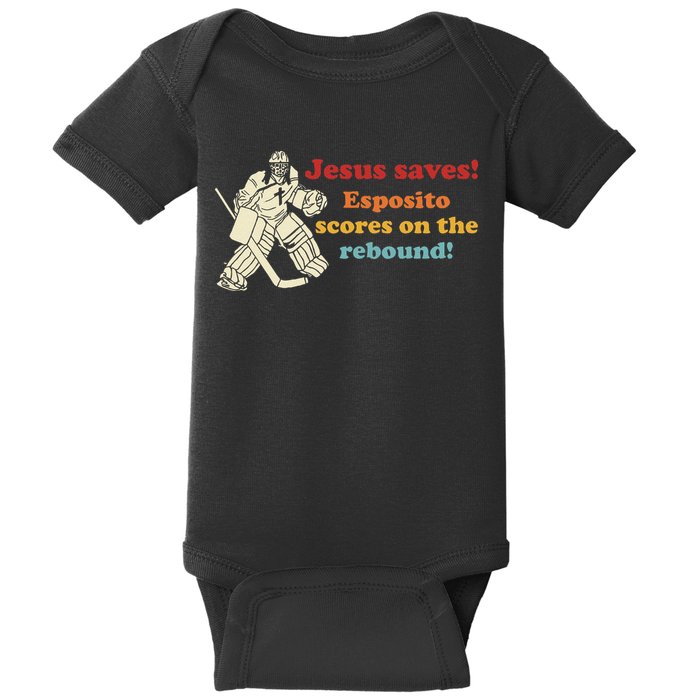 Jesus Saves Esposito Scores On The Rebound Baby Bodysuit