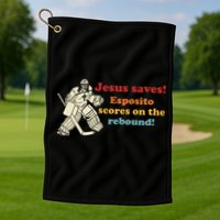 Jesus Saves Esposito Scores On The Rebound Golf Towel