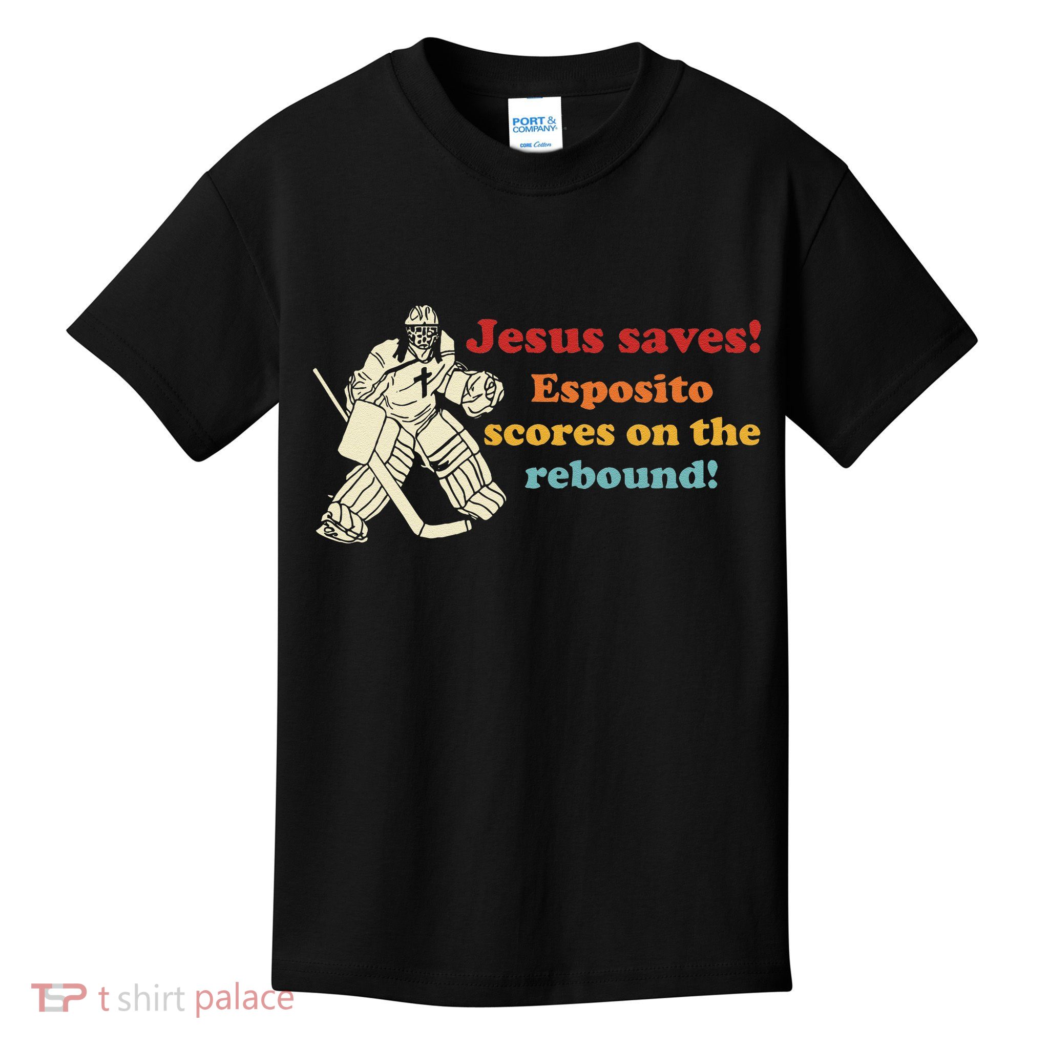 Jesus Saves Esposito Scores On The Rebound Kids T-Shirt
