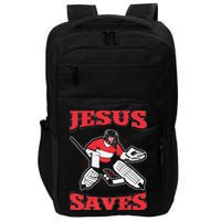Jesus Saves Funny Hockey 10402 Impact Tech Backpack