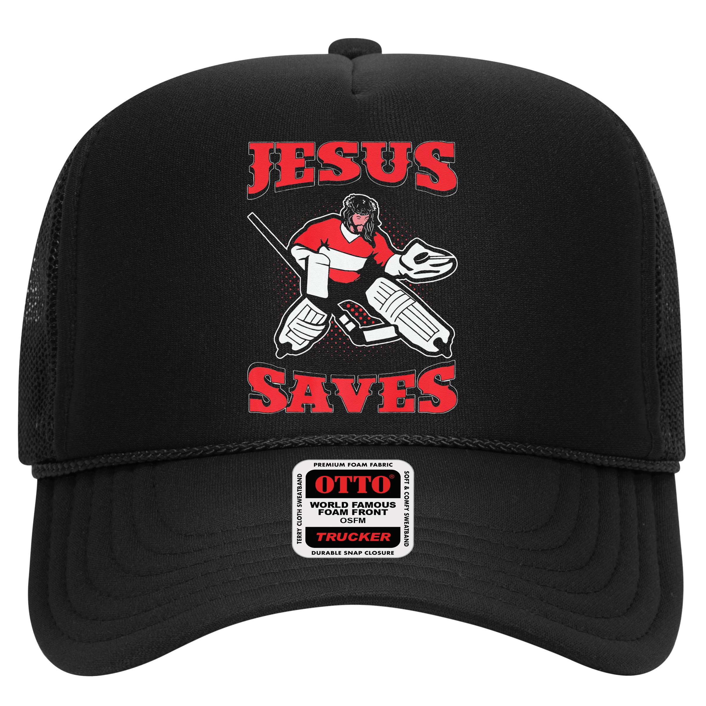 Jesus Saves Funny Hockey 10402 Hat