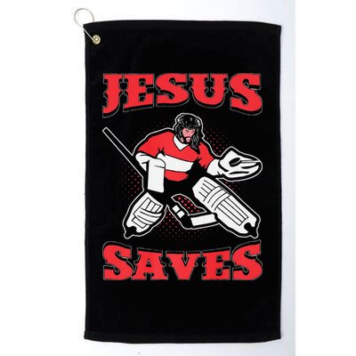 Jesus Saves Funny Hockey 10402 Golf Towel