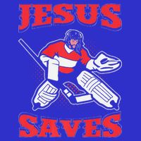 Jesus Saves Funny Hockey 10402 16 in Basic Backpack