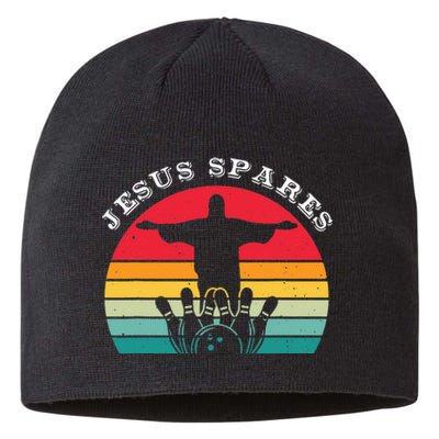 Jesus Spares Funny Christian Humor Bowling Lovers Sustainable Beanie