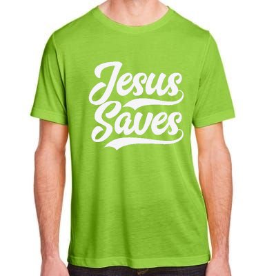 Jesus Saves Faith Based Quote Christian Adult ChromaSoft Performance T-Shirt