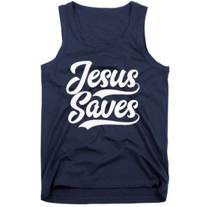 Jesus Saves Faith Based Quote Christian Tank Top