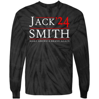 Jack Smith For President Jack Smith 2024 Karma Retro Us Flag Tie-Dye Long Sleeve Shirt