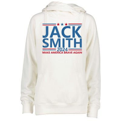 Jack Smith For President Jack Smith 2024 Karma Retro Us Flag Womens Funnel Neck Pullover Hood