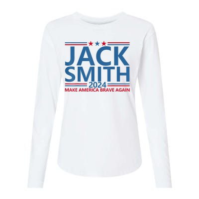 Jack Smith For President Jack Smith 2024 Karma Retro Us Flag Womens Cotton Relaxed Long Sleeve T-Shirt