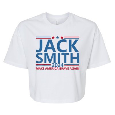 Jack Smith For President Jack Smith 2024 Karma Retro Us Flag Bella+Canvas Jersey Crop Tee