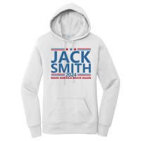 Jack Smith For President Jack Smith 2024 Karma Retro Us Flag Women's Pullover Hoodie