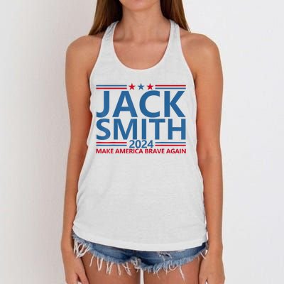 Jack Smith For President Jack Smith 2024 Karma Retro Us Flag Women's Knotted Racerback Tank