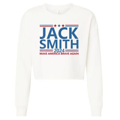 Jack Smith For President Jack Smith 2024 Karma Retro Us Flag Cropped Pullover Crew