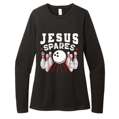 Jesus Spares Funny Christian Bowling Womens CVC Long Sleeve Shirt