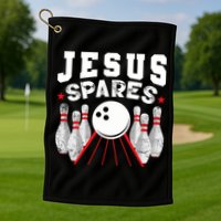 Jesus Spares Funny Christian Bowling Golf Towel