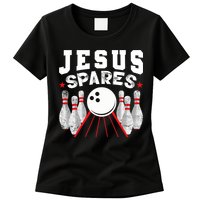 Jesus Spares Funny Christian Bowling Womens T-Shirt