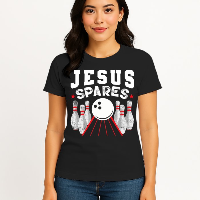 Jesus Spares Funny Christian Bowling Womens T-Shirt