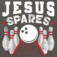 Jesus Spares Funny Christian Bowling Cotton Canvas Backpack