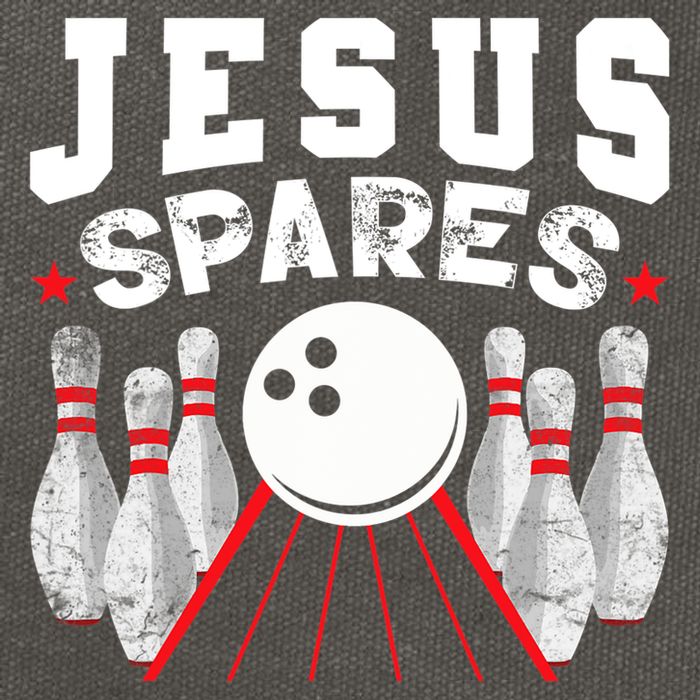 Jesus Spares Funny Christian Bowling Cotton Canvas Backpack