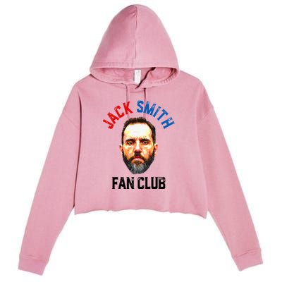 Jack Smith Fan Club Retro Usa Flag American Funny Political Crop Fleece Hoodie