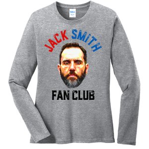 Jack Smith Fan Club Retro Usa Flag American Funny Political Ladies Long Sleeve Shirt