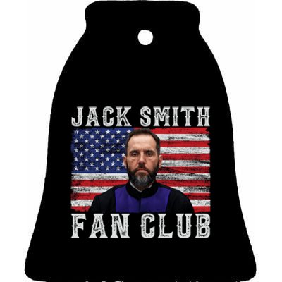 Jack Smith Fan Club American Flag Ceramic Bell Ornament