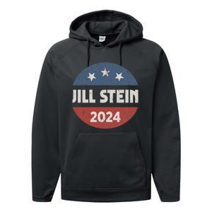 Jill Stein For President 2024 Green Party Usa Flag Performance Fleece Hoodie