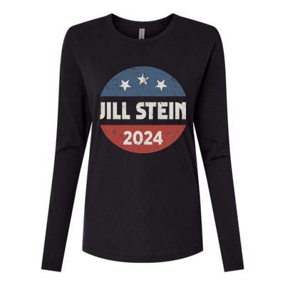 Jill Stein For President 2024 Green Party Usa Flag Womens Cotton Relaxed Long Sleeve T-Shirt