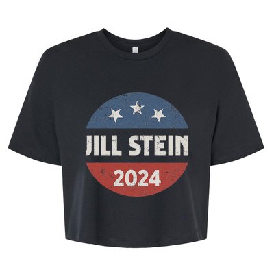 Jill Stein For President 2024 Green Party Usa Flag Bella+Canvas Jersey Crop Tee