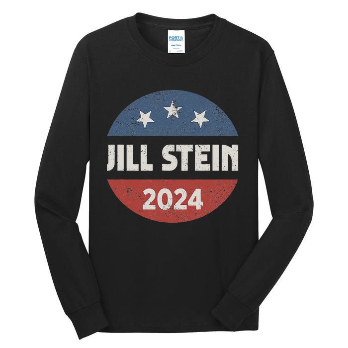 Jill Stein For President 2024 Green Party Usa Flag Tall Long Sleeve T-Shirt