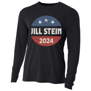 Jill Stein For President 2024 Green Party Usa Flag Cooling Performance Long Sleeve Crew